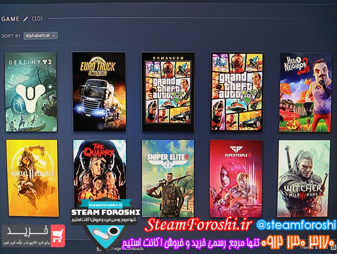 خرید اکانت استیم کد 15096