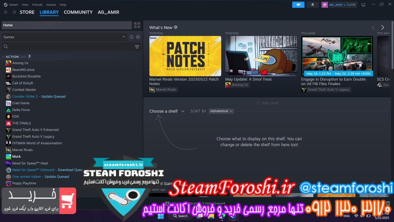 خرید اکانت استیم کد 15107