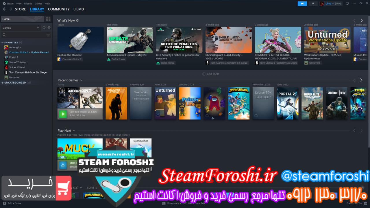 خرید اکانت استیم کد 15141