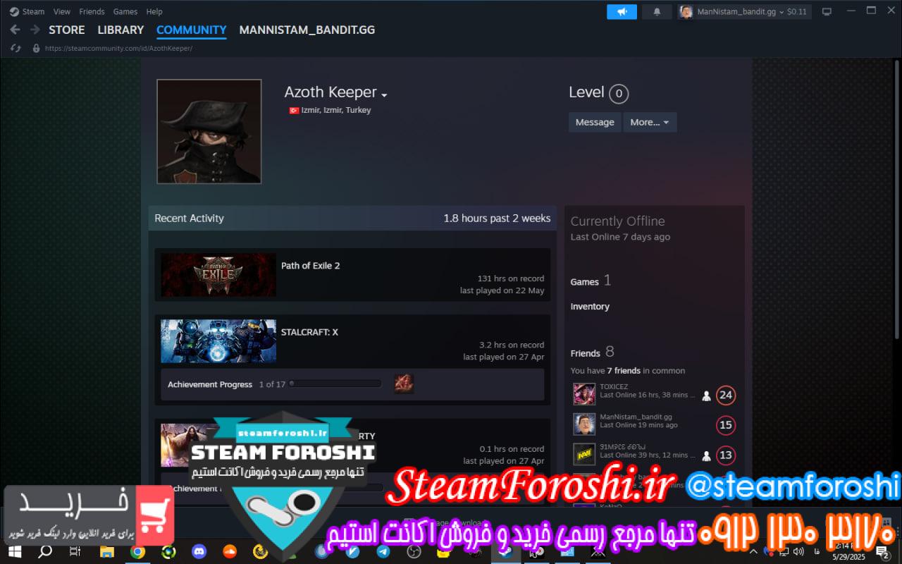 خرید اکانت استیم کد 15137