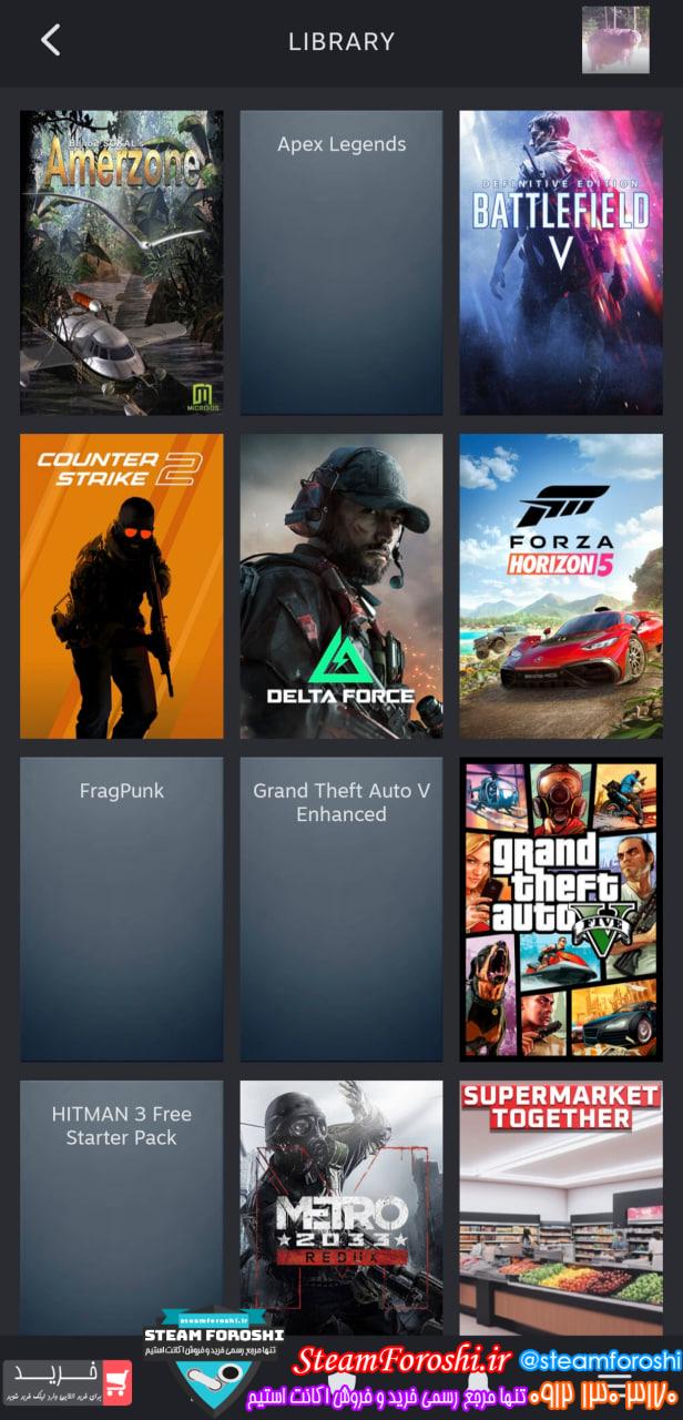 خرید اکانت استیم کد 15178