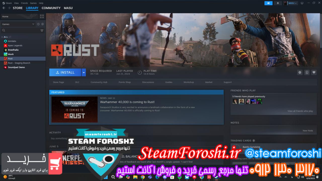 خرید اکانت استیم کد 15192