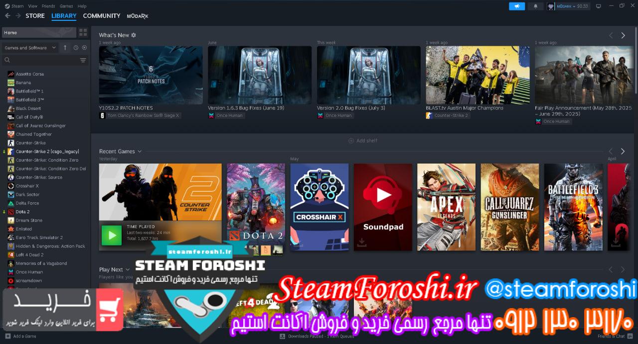 خرید اکانت استیم کد 15226