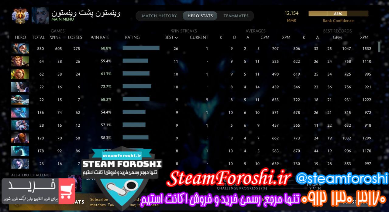 خرید اکانت دوتا 2 کد 15258