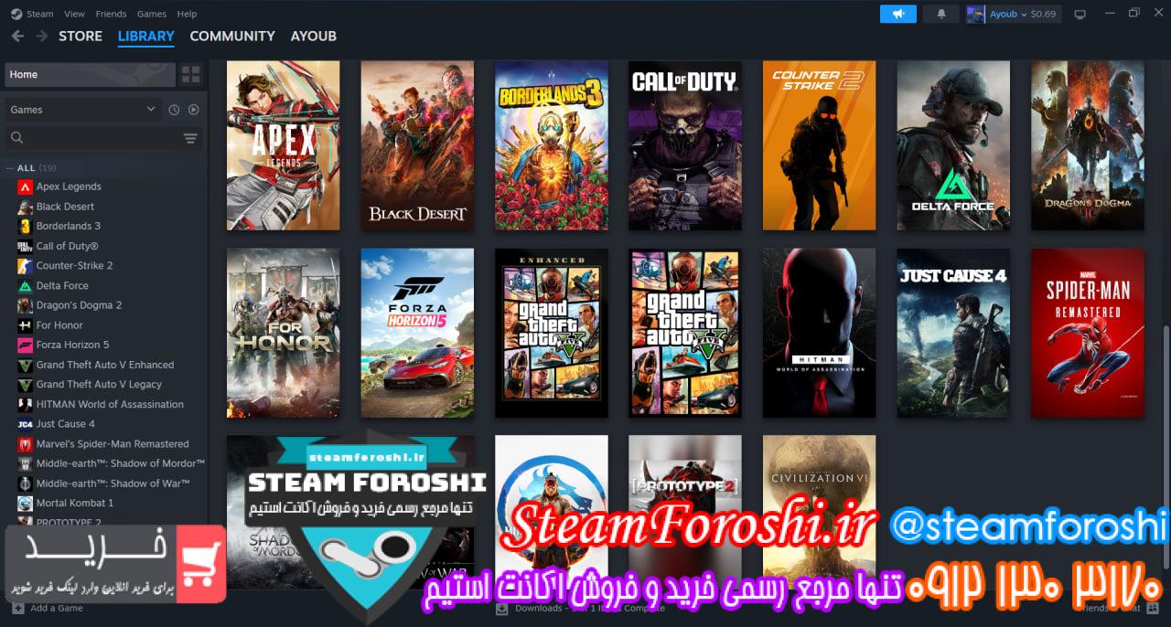 خرید اکانت استیم کد 15290