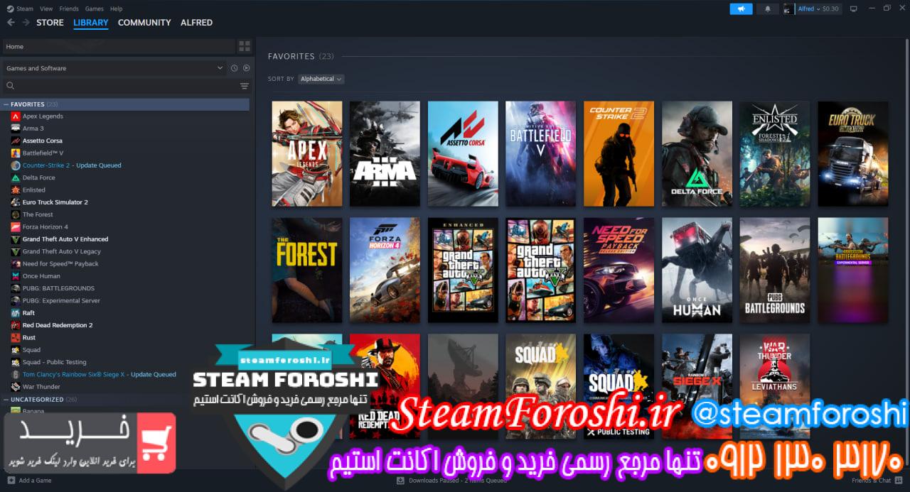 خرید اکانت استیم کد 15323