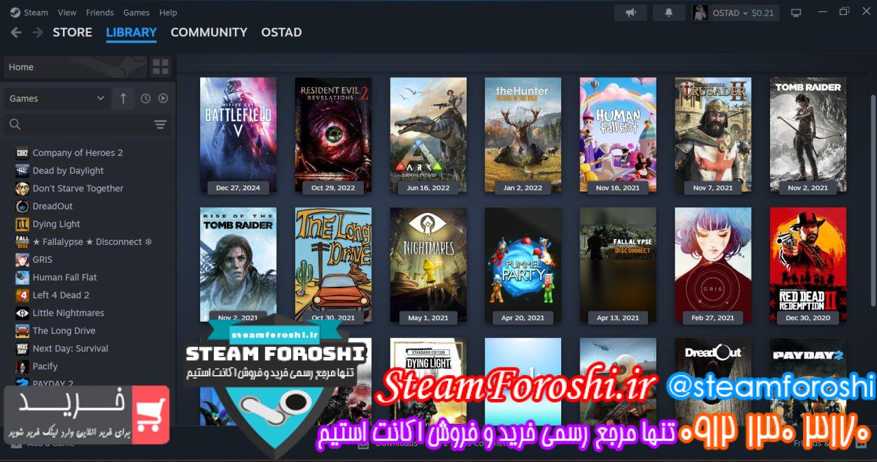 خرید اکانت استیم کد 15383