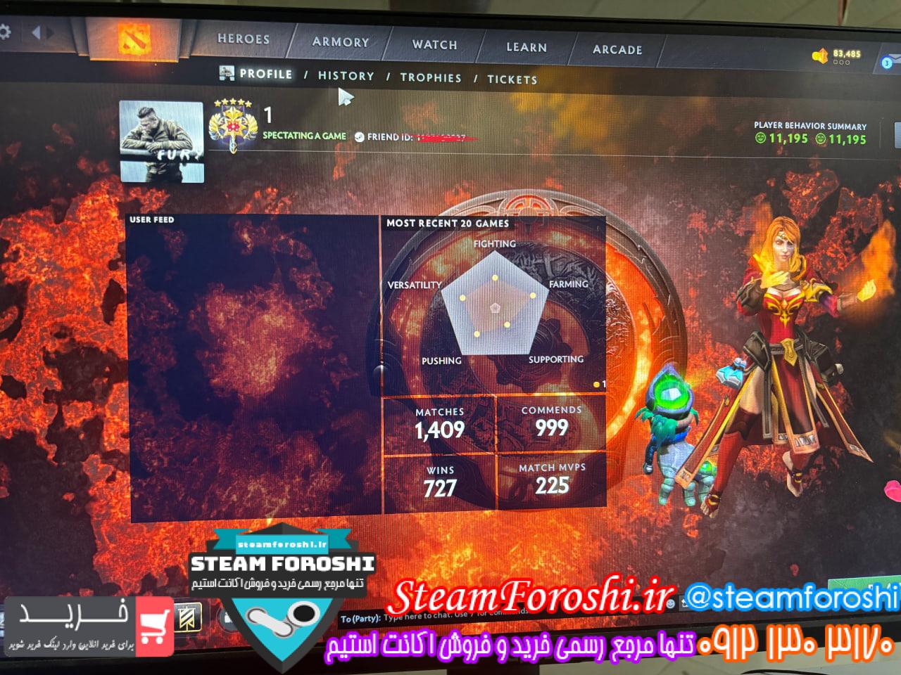 خرید اکانت دوتا 2 کد 15425