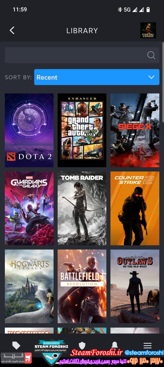 خرید اکانت استیم کد 15497