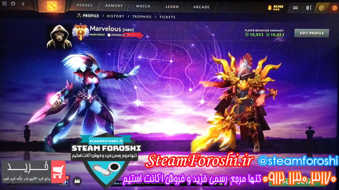 خرید اکانت دوتا 2 کد 15554