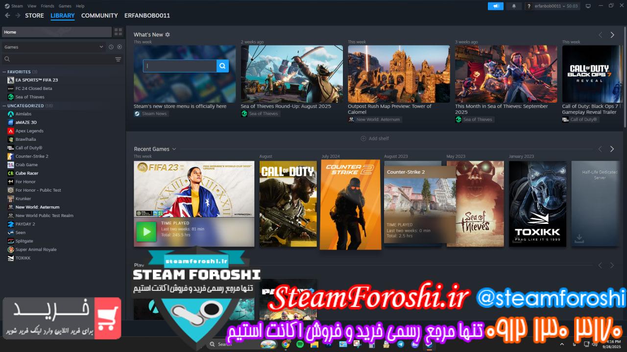 خرید اکانت استیم کد 15571