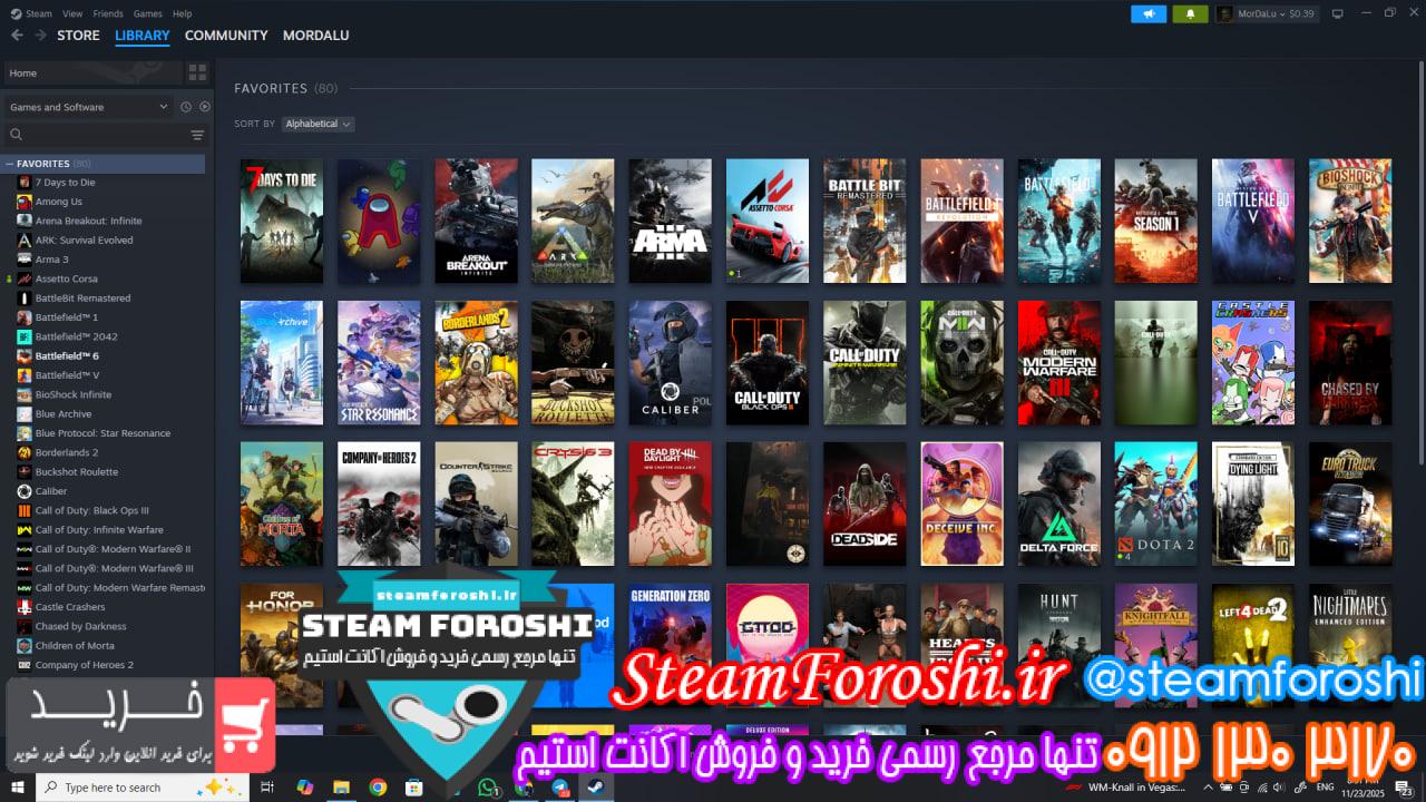 خرید اکانت استیم کد 15721