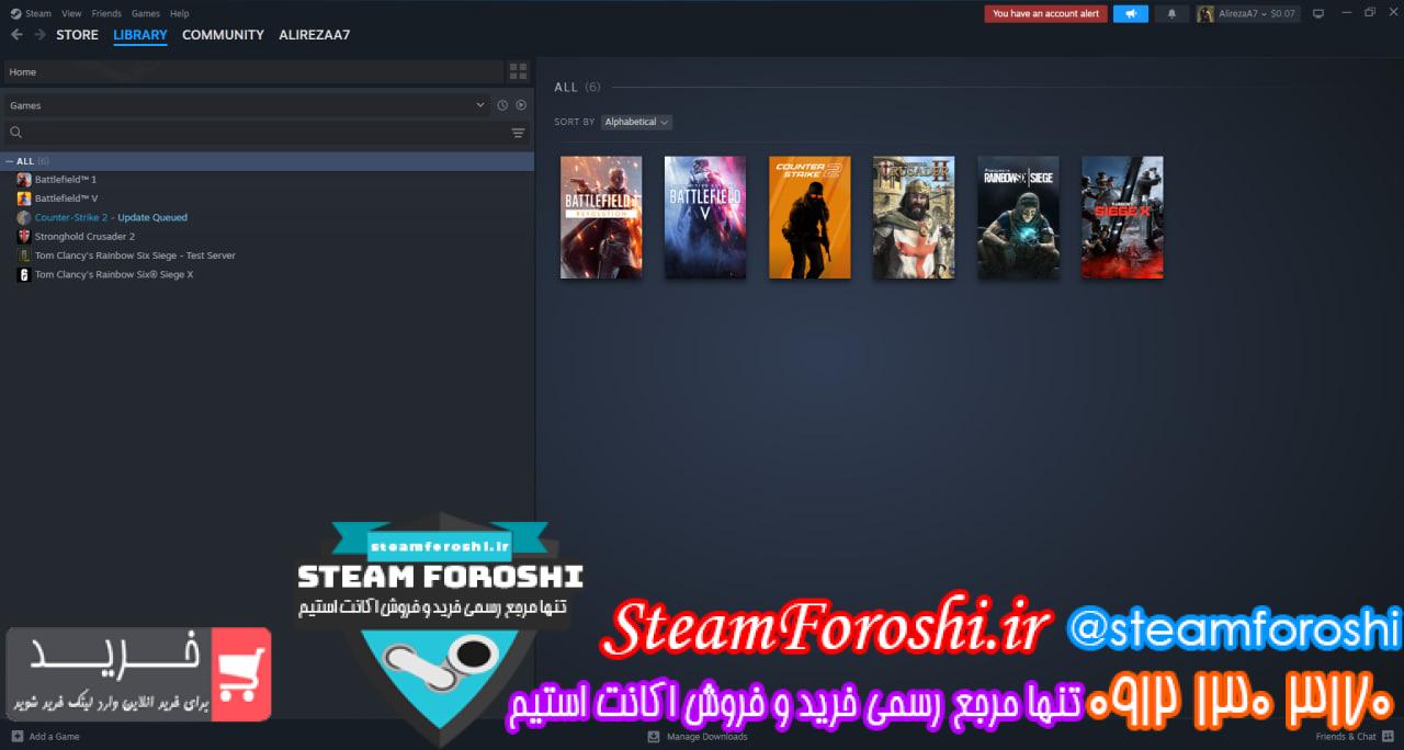 خرید اکانت استیم کد 15724