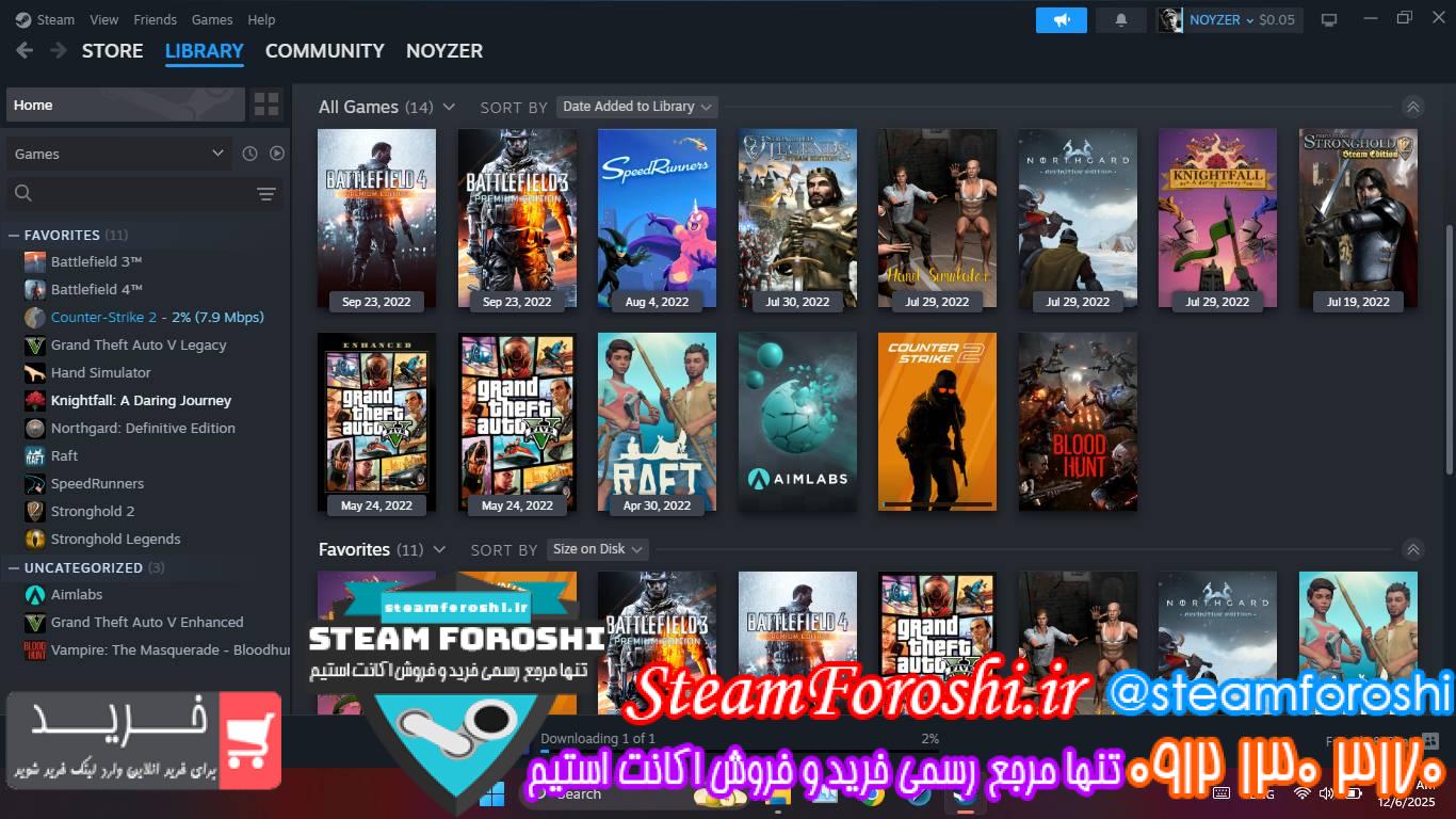 خرید اکانت استیم کد 15738