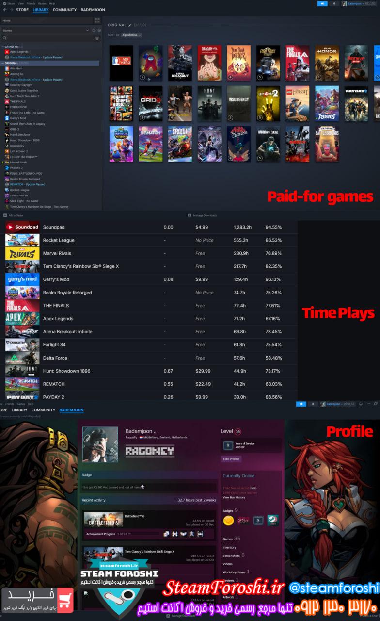 خرید اکانت استیم کد 15746