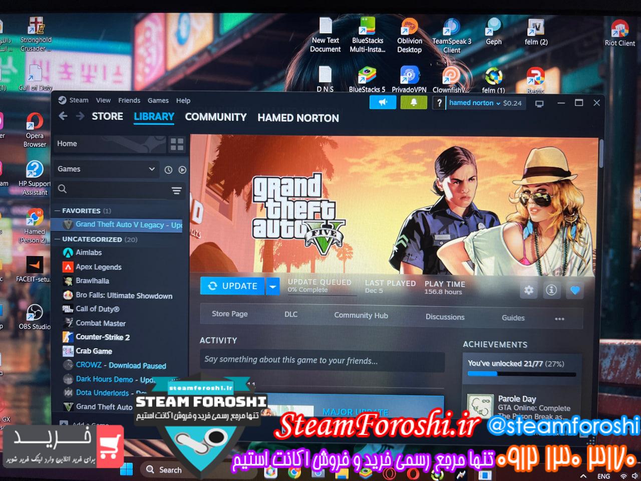 خرید اکانت استیم کد 15761