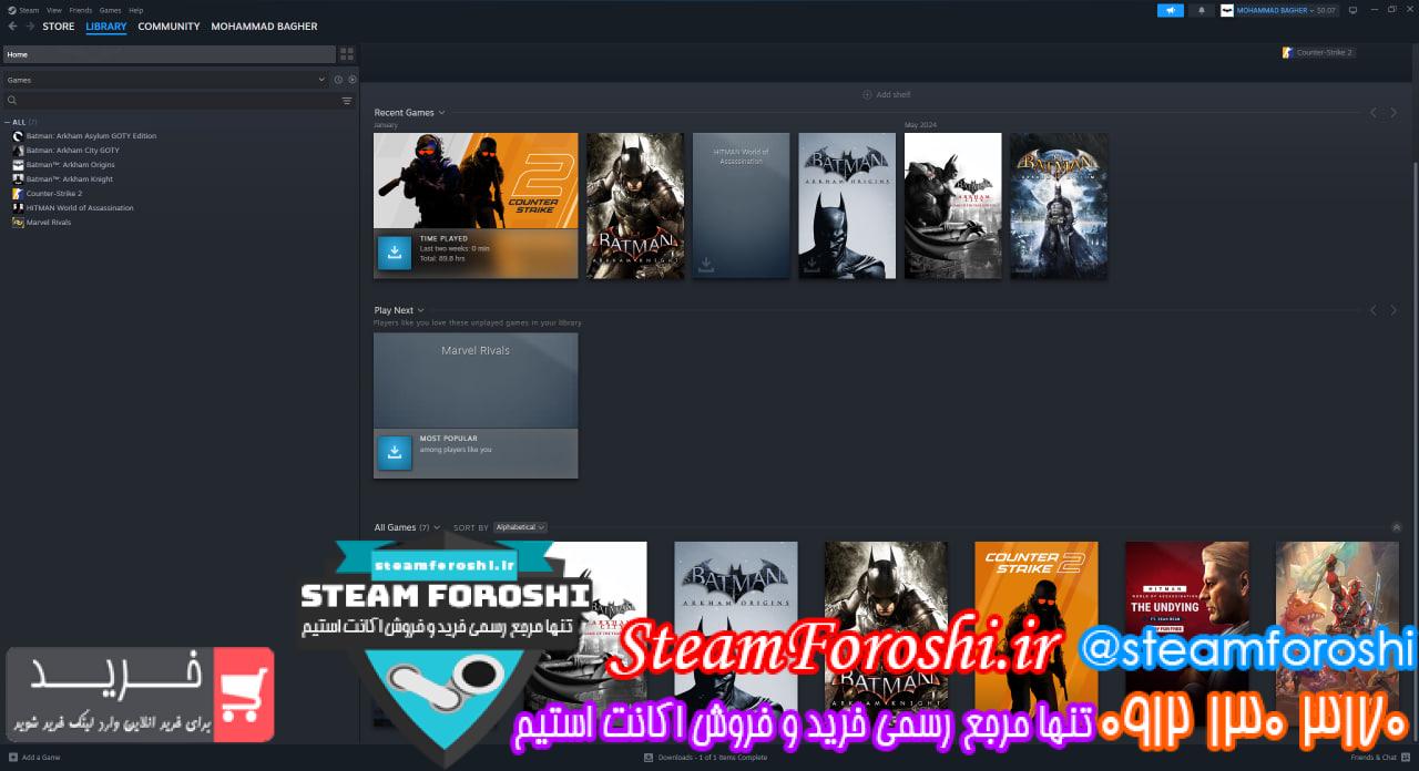 خرید اکانت استیم کد 15823