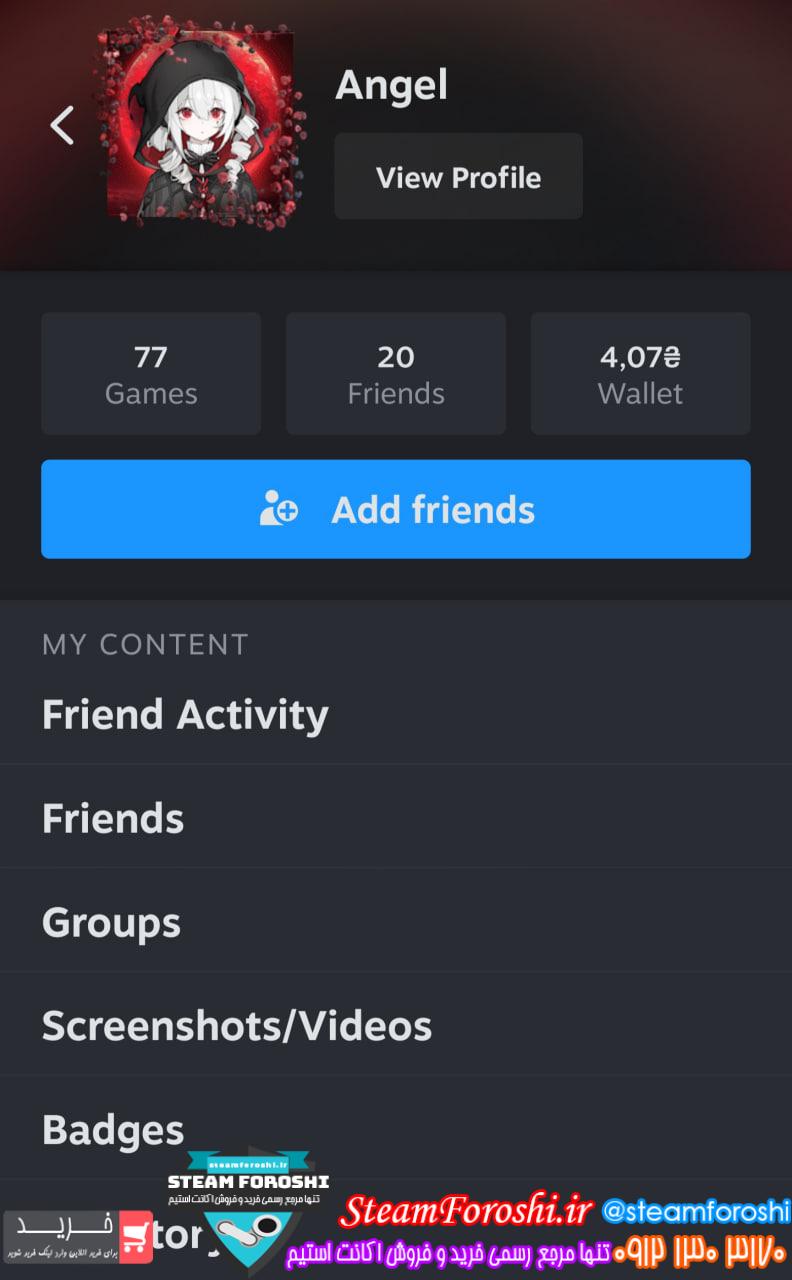 خرید اکانت استیم کد 15854