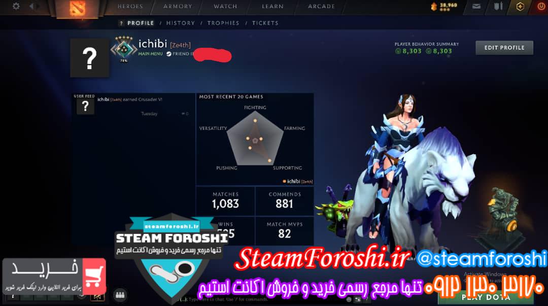 خرید اکانت دوتا 2 کد 16107