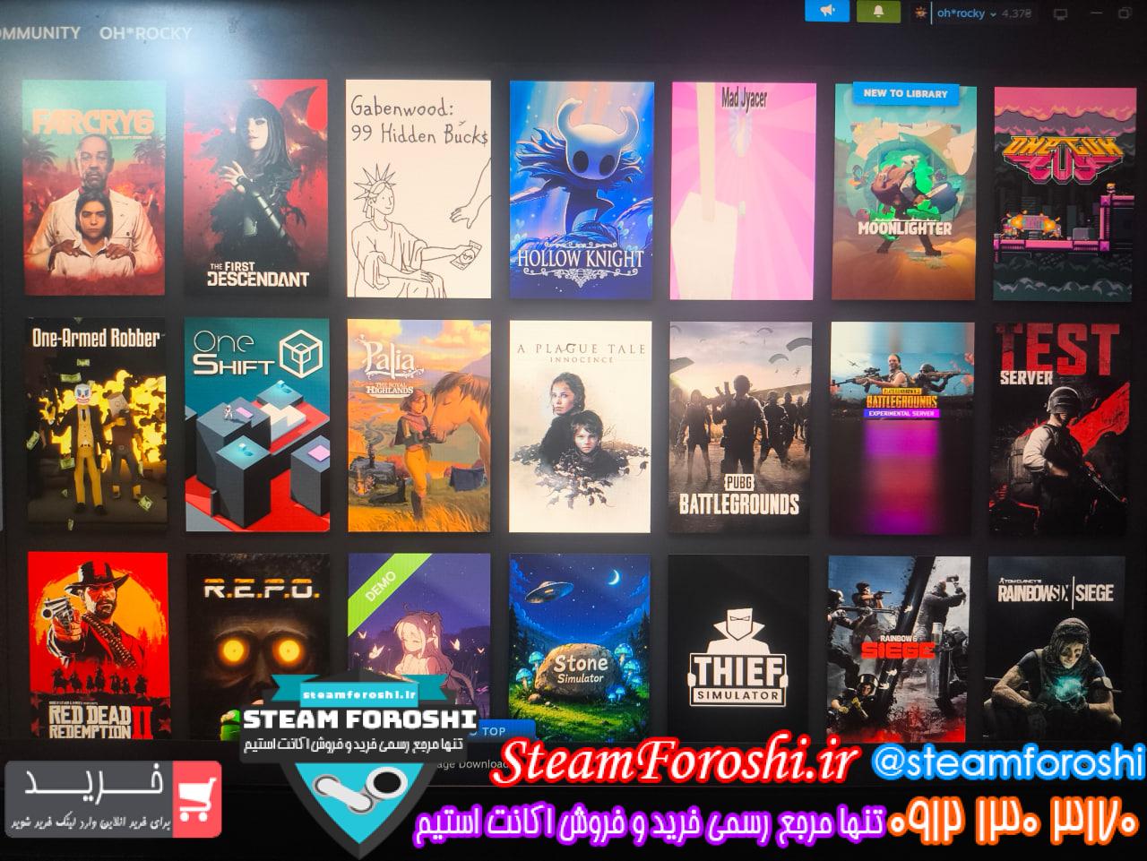 <h1><a href="https://steamforoshi.ir">خرید اکانت استیم کد 16236 </a></h1> <a href="https://steamforoshi.ir">خرید اکانت استیم </a><a href="https://steamforoshi.ir">فروش اکانت استیم </a> اسم اکانت : oh*rocky کد خرید :16236 سال ساخت اکانت : ۱۴۰۴ بازي هاي موجود در اکانت : ردد۲ فارکرای مدرن وارفرو... توضيحات : با سلام اکانت همه چی تمام است از همه لحاظ سالم قیمت : ۱۲000000 <p style="text-align: center;">تنها شماره هاي معتبر خریدگاه جهت خريد و خرید اکانت و آیتم 09121303170 براي خرید اکانت آيتم خود به ادرس زير برويد <a class="fasc-button fasc-size-large fasc-type-flat fasc-rounded-medium" style="background-color: #33809e; color: #ffffff;" href="https://steamforoshi.ir/sell">خرید اکانت و آيتم </a></p> خرید اکانت استیم کد 16236