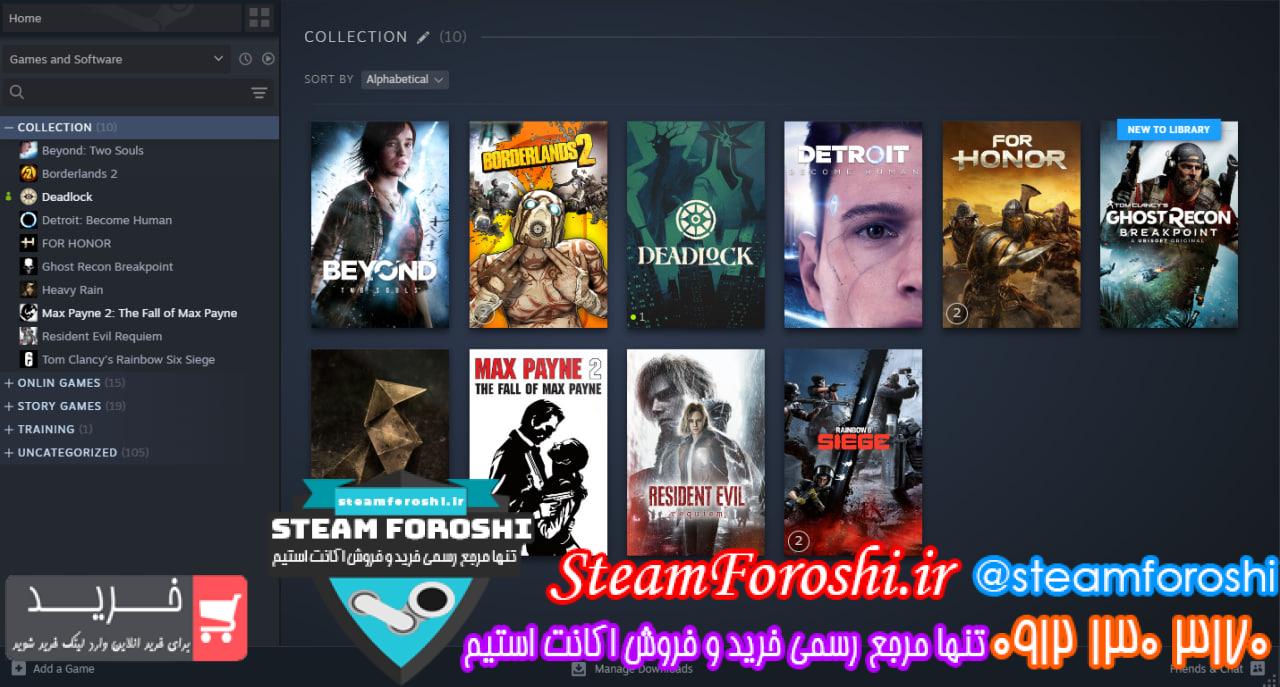 <h1><a href="https://steamforoshi.ir">خرید اکانت استیم کد 16247 </a></h1> <a href="https://steamforoshi.ir">خرید اکانت استیم </a><a href="https://steamforoshi.ir">فروش اکانت استیم </a> اسم اکانت : FinestAmir کد خرید :16247 سال ساخت اکانت : 2024 بازي هاي موجود در اکانت : NFS heat - cs2 prime - Eurotruck - sniper elite5 - American truck - Asseto corsa و گیم های پولیه دیگه توضيحات : به دلیل مشکل مالی میخوام بفروشم همراه با جیمیل مادر اکانت یکبار هم روش چیت زده نشده ۱۱۰۰ ساعت تایم پلیسی اس داره و اکثر گیم هاش تایم پلی داره https://steamcommunity.com/id/FinestAmir قیمت : پیشنهادی ۱۲ تومن ولی بخواید کمتر هم اوکیه چون پول لازمم <p style="text-align: center;">تنها شماره هاي معتبر خریدگاه جهت خريد و خرید اکانت و آیتم 09121303170 براي خرید اکانت آيتم خود به ادرس زير برويد <a class="fasc-button fasc-size-large fasc-type-flat fasc-rounded-medium" style="background-color: #33809e; color: #ffffff;" href="https://steamforoshi.ir/sell">خرید اکانت و آيتم </a></p> خرید اکانت استیم کد 16247