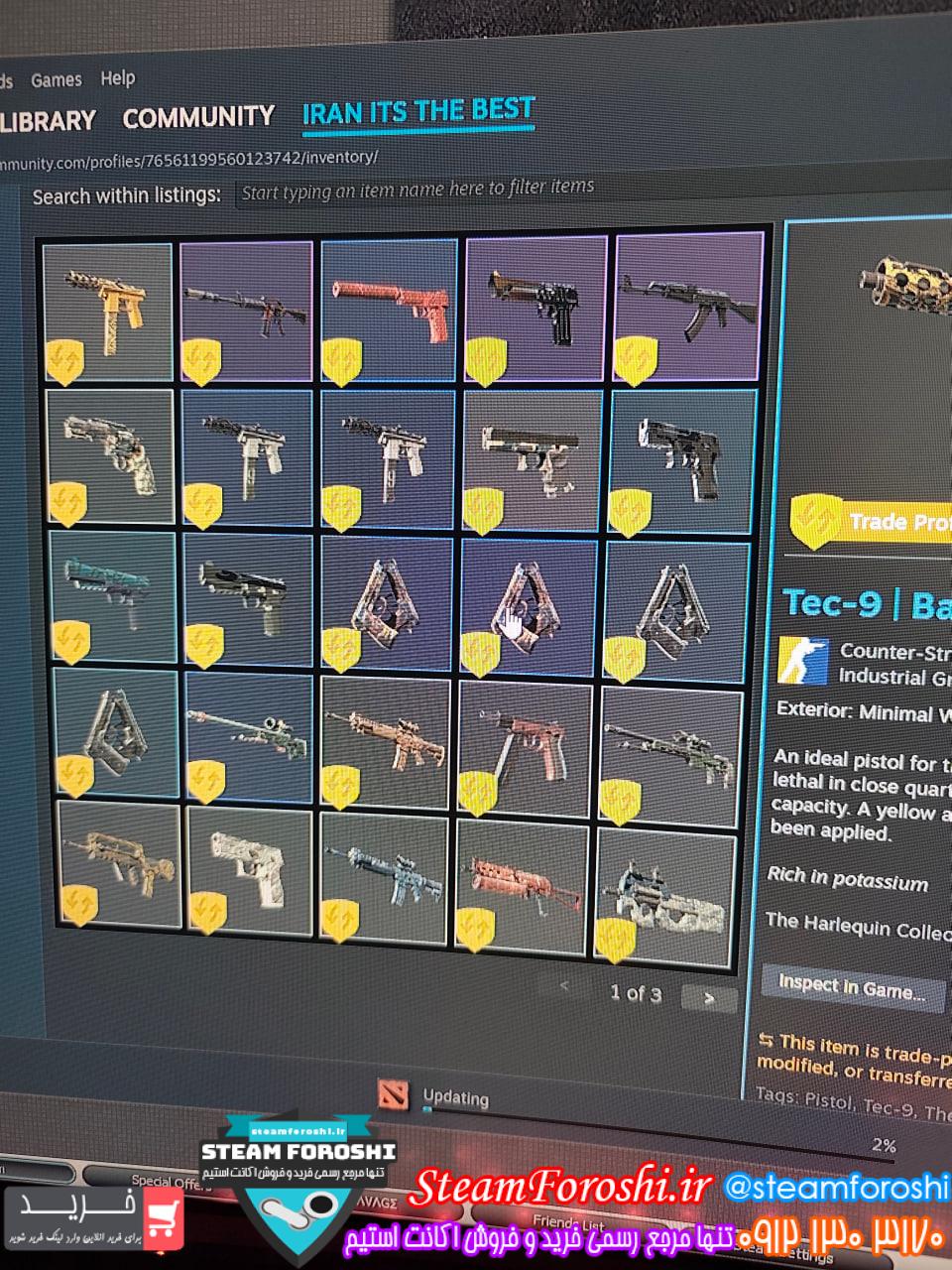 <h1><a href="https://steamforoshi.ir">خرید اکانت cs go کد 16308 </a></h1> <a href="https://steamforoshi.ir">خرید اکانت سی اس گو </a><a href="https://steamforoshi.ir">فروش اکانت سی اس گو </a> اسم اکانت : Iran کد خرید :16308 رنک اصلی : Silver 1 وینگ من رنک : دارد پرایوت رنک : Recruit تایم پلی : 2500 اکانت پرایم است : بله سرویس مدال های اکانت : چهار پنج تا مدال داره سال ساخت : 2019 ایتم ها : ای کی ای دبل امفور دیزرت یو اس پی اکثر گانا رو داره به ارزش 5 میلیون فقط اسکین روشع بازی های دیگر : دو تا دو با 200 ساعت تایم پلی و 3 ارکانا بیهیویر پایینه ولی سی اس پرایم حدود 5 تومن فقط اسکین رو سی اس هست قیمت : 7000000 <p style="text-align: center;">تنهاشماره هاي معتبر خریدگاه جهت خريد و خرید اکانت و آیتم 09121303170 براي خرید اکانت آيتم خود به ادرس زير برويد <a class="fasc-button fasc-size-large fasc-type-flat fasc-rounded-medium" style="background-color: #33809e; color: #ffffff;" href="https://steamforoshi.ir/sell">خرید اکانت و آيتم </a></p> خرید اکانت سی اس گو کد 16308