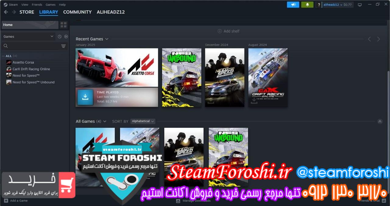 <h1><a href="https://steamforoshi.ir">خرید اکانت استیم کد 16315 </a></h1> <a href="https://steamforoshi.ir">خرید اکانت استیم </a><a href="https://steamforoshi.ir">فروش اکانت استیم </a> اسم اکانت : alimirnoei1 کد خرید :16315 سال ساخت اکانت : 2024 بازي هاي موجود در اکانت : Assetto Corsa کامل ترین نسخه با تمام dlc ها Need for speed unbound Need for speed tm deluxe edition Carx drift racing online توضيحات : بازی های اکانت Assetto Corsa کامل ترین نسخه با تمام dlc ها Need for speed unbound Need for speed tm deluxe edition Carx drift racing online قیمت : 6000000 <p style="text-align: center;">تنها شماره هاي معتبر خریدگاه جهت خريد و خرید اکانت و آیتم 09121303170 براي خرید اکانت آيتم خود به ادرس زير برويد <a class="fasc-button fasc-size-large fasc-type-flat fasc-rounded-medium" style="background-color: #33809e; color: #ffffff;" href="https://steamforoshi.ir/sell">خرید اکانت و آيتم </a></p> خرید اکانت استیم کد 16315