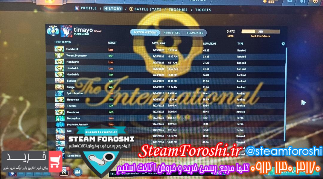 <a href="https://steamforoshi.ir">خرید اکانت دوتا 2 </a><a href="https://steamforoshi.ir">فروش اکانت دوتا 2 </a> نام اکانت : timayo کد خرید :16322 نوع مدال :Divine رنک مدال : 5 رنک ام ام ار: 5472 ریجن اکانت : هلند قابليت ادد کردن : ندارد سال ساخت اکانت : جدید بازي هاي ديگر : Cs2 آيتم هاي بازي : ۲ ارکانا jug ارکانا ogre توضيحات : ۲ تا ارکانا داره ogre و jug قیمت : ۷۷۰۰۰۰۰ <p style="text-align: center;">تنها شماره هاي معتبر خریدگاه جهت خريد و خرید اکانت و آیتم 09121303170 براي خرید اکانت آيتم خود به ادرس زير برويد <a class="fasc-button fasc-size-large fasc-type-flat fasc-rounded-medium" style="background-color: #33809e; color: #ffffff;" href="https://steamforoshi.ir/sell">خرید اکانت و آيتم </a></p> خرید اکانت دوتا 2 کد 16322