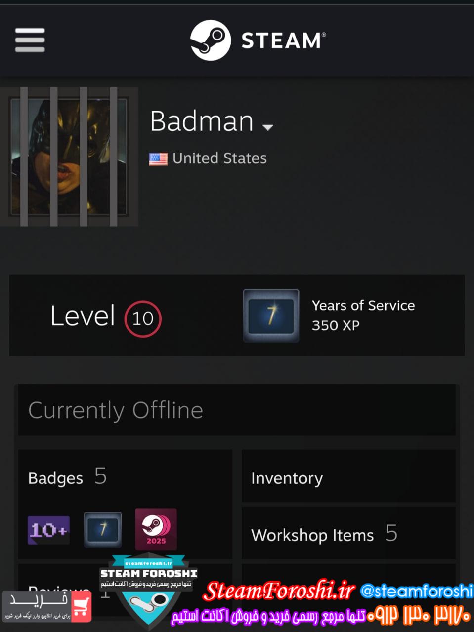 <h1><a href="https://steamforoshi.ir">خرید اکانت cs go کد 16333 </a></h1> <a href="https://steamforoshi.ir">خرید اکانت سی اس گو </a><a href="https://steamforoshi.ir">فروش اکانت سی اس گو </a> اسم اکانت : Badman کد خرید :16333 رنک اصلی : Silver 1 وینگ من رنک : ندارد پرایوت رنک : Recruit تایم پلی : 50h اکانت پرایم است : بله سرویس مدال های اکانت : no سال ساخت : 2019 ایتم ها : ندارد بازی های دیگر : بدون هیچ مشکلی فقط باهاش دراپ گرفته شده قیمت : ۴۳۰۰۰۰۰ <p style="text-align: center;">تنهاشماره هاي معتبر خریدگاه جهت خريد و خرید اکانت و آیتم 09121303170 براي خرید اکانت آيتم خود به ادرس زير برويد <a class="fasc-button fasc-size-large fasc-type-flat fasc-rounded-medium" style="background-color: #33809e; color: #ffffff;" href="https://steamforoshi.ir/sell">خرید اکانت و آيتم </a></p> خرید اکانت سی اس گو کد 16333