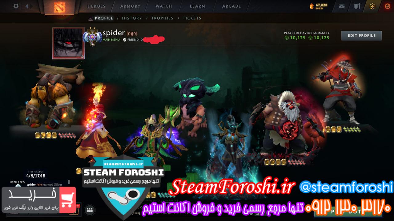 <a href="https://steamforoshi.ir">خرید اکانت دوتا 2 </a><a href="https://steamforoshi.ir">فروش اکانت دوتا 2 </a> نام اکانت : spider کد خرید :16338 نوع مدال :Ancient رنک مدال : 2 رنک ام ام ار: 4035 ریجن اکانت : اروپا قابليت ادد کردن : دارد سال ساخت اکانت : قدیمی بازي هاي ديگر : dead lock / for the honor /buck shot roueltte /halo infinte آيتم هاي بازي : arcana lina arcana rubick arcana jugger arcana pudge va chan ta collector cash توضيحات : یک جیمیل مادر به اکانت وصله تایم پلی اکانت 6728 ساعت قیمت : 30000000 <p style="text-align: center;">تنها شماره هاي معتبر خریدگاه جهت خريد و خرید اکانت و آیتم 09121303170 براي خرید اکانت آيتم خود به ادرس زير برويد <a class="fasc-button fasc-size-large fasc-type-flat fasc-rounded-medium" style="background-color: #33809e; color: #ffffff;" href="https://steamforoshi.ir/sell">خرید اکانت و آيتم </a></p> خرید اکانت دوتا 2 کد 16338