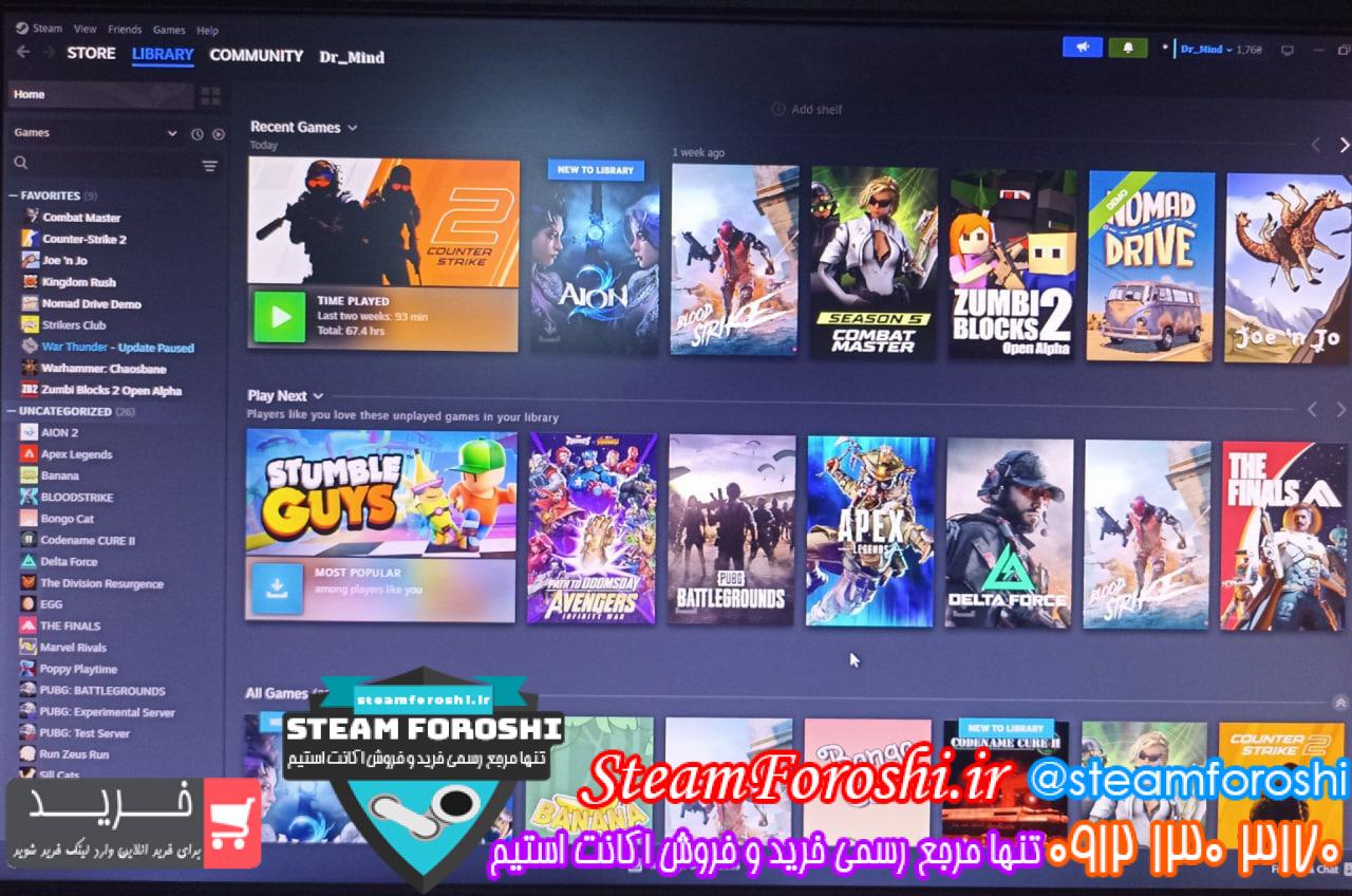 <h1><a href="https://steamforoshi.ir">خرید اکانت استیم کد 16365 </a></h1> <a href="https://steamforoshi.ir">خرید اکانت استیم </a><a href="https://steamforoshi.ir">فروش اکانت استیم </a> اسم اکانت : Dr_Mind کد خرید :16365 سال ساخت اکانت : 2026 بازي هاي موجود در اکانت : Cs2 - Combat master و... توضيحات : اکانت نسبت به بازی ها و آیتم هایی که داره خیلی ارزون هست ریجن اکراین هست و 2 تا بازی خریداری شده و چند تا اسکین گان بازی سی اس رو داره و مقدار خیلی کمی گول هم در اکانت هست قیمت : 10000000 <p style="text-align: center;">تنها شماره هاي معتبر خریدگاه جهت خريد و خرید اکانت و آیتم 09121303170 براي خرید اکانت آيتم خود به ادرس زير برويد <a class="fasc-button fasc-size-large fasc-type-flat fasc-rounded-medium" style="background-color: #33809e; color: #ffffff;" href="https://steamforoshi.ir/sell">خرید اکانت و آيتم </a></p> خرید اکانت استیم کد 16365