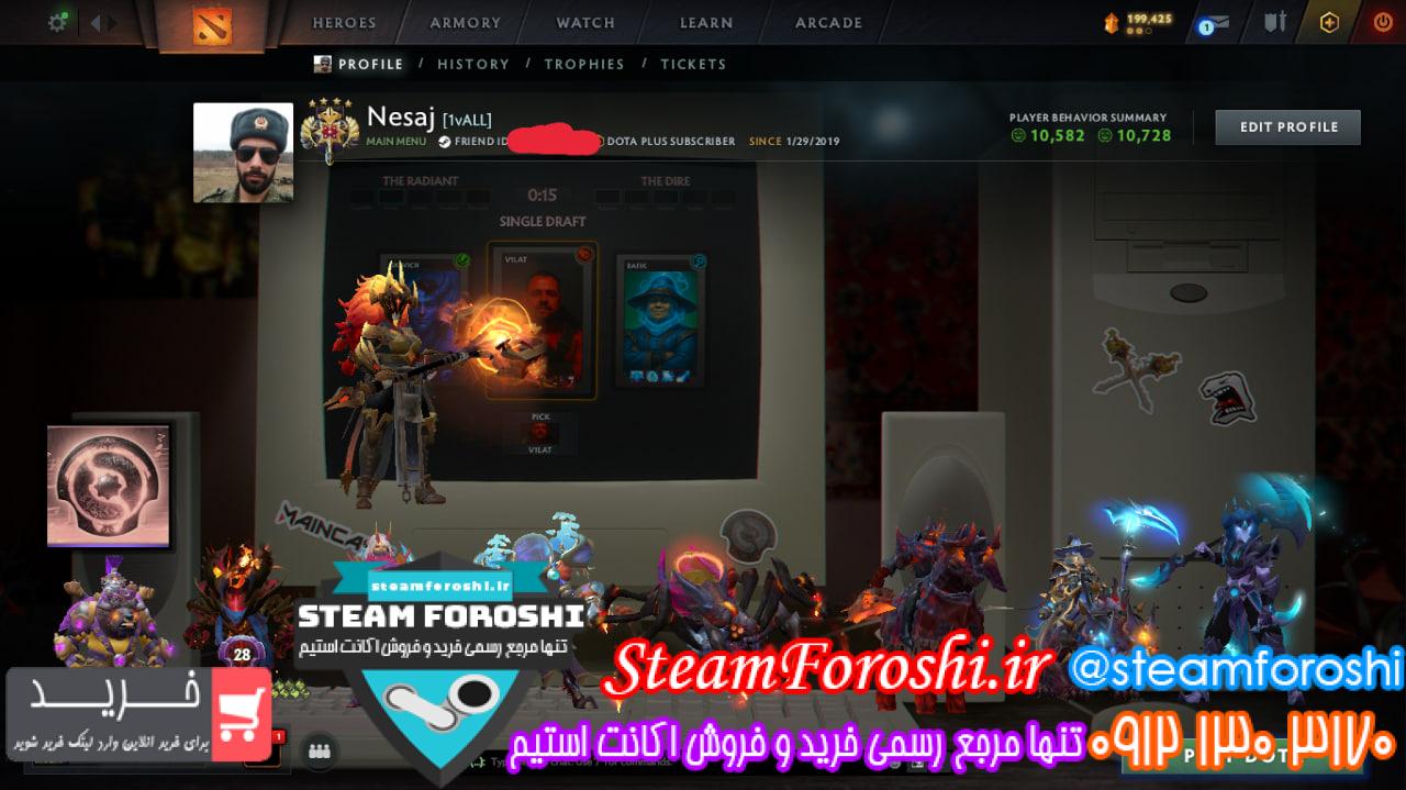 <a href="https://steamforoshi.ir">خرید اکانت دوتا 2 </a><a href="https://steamforoshi.ir">فروش اکانت دوتا 2 </a> نام اکانت : nesaj کد خرید :16390 نوع مدال :Legend رنک مدال : 5 رنک ام ام ار: 3600 ریجن اکانت : United States قابليت ادد کردن : دارد سال ساخت اکانت : قدیمی بازي هاي ديگر : 1- Battlefield 2042 2- god of war 3- gta v (که داخل آنلاینش کلی پول و نمایشگاه و کشتی دارم) 4- Euro Truck Simulator 2 5- Left 4 Dead 1 - 2 6- The Witcher 3: wild hunt - remastered 7- Just Move:Clean City Messy Battle 8- The Killing Antidote 9- Resident Evil 4 (2005) 10- The Life and Suffering of Sir Brante 11- Warhammer: vermintide 2 12- Deadlock 13- Moonlighter 14- UNLOVED 15- deadshot 16- RPG Maker VX Ace 17- Space Menace 18- SteamWorld Dig 19- 911 Operator 20- باندل کامند های جنرال آيتم هاي بازي : دیابلو اس اف به همران آرکانا ایمورتال : 43 تا لجندری : 11 تا کالکتور کش : 5 یا 6 تا توضيحات : اکانت ست و ایمورتال و بازی های خیلی زیادی داره برای بازی ها هم فقط بازی های بالای 10 دولار رو محاسبه کرد زیره اونو شما شیرینی حساب کنید اکانت تقریبا 100 میلون میارزه ولی چون پول لازمم زیره قیمت گذاشتم آیتم های دوتا2 هم خیلی زیاده - جیمیل مادر و اولین ولت هم دارم روی اکانت که تقدیم میشه قیمت : 65000000 <p style="text-align: center;">تنها شماره هاي معتبر خریدگاه جهت خريد و خرید اکانت و آیتم 09121303170 براي خرید اکانت آيتم خود به ادرس زير برويد <a class="fasc-button fasc-size-large fasc-type-flat fasc-rounded-medium" style="background-color: #33809e; color: #ffffff;" href="https://steamforoshi.ir/sell">خرید اکانت و آيتم </a></p> خرید اکانت دوتا 2 کد 16390
