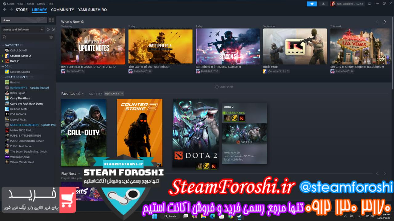<h1><a href="https://steamforoshi.ir">خرید اکانت استیم کد 16400 </a></h1> <a href="https://steamforoshi.ir">خرید اکانت استیم </a><a href="https://steamforoshi.ir">فروش اکانت استیم </a> اسم اکانت : mr_hunteer1 کد خرید :16400 سال ساخت اکانت : 2018 بازي هاي موجود در اکانت : dota2 cs2 for honor MECCHA CHAMELEON Lossless Scaling توضيحات : سلام اکانت استیم 5 بازی خریداری شده پریمیر کانتر خریداری شده 5 ارکانا دوتا و خیلی ایتم دیگ برنامه Lossless Scaling Lossless Scaling ورنک dota legned 4 قیمت : 20000000 <p style="text-align: center;">تنها شماره هاي معتبر خریدگاه جهت خريد و خرید اکانت و آیتم 09121303170 براي خرید اکانت آيتم خود به ادرس زير برويد <a class="fasc-button fasc-size-large fasc-type-flat fasc-rounded-medium" style="background-color: #33809e; color: #ffffff;" href="https://steamforoshi.ir/sell">خرید اکانت و آيتم </a></p> خرید اکانت استیم کد 16400