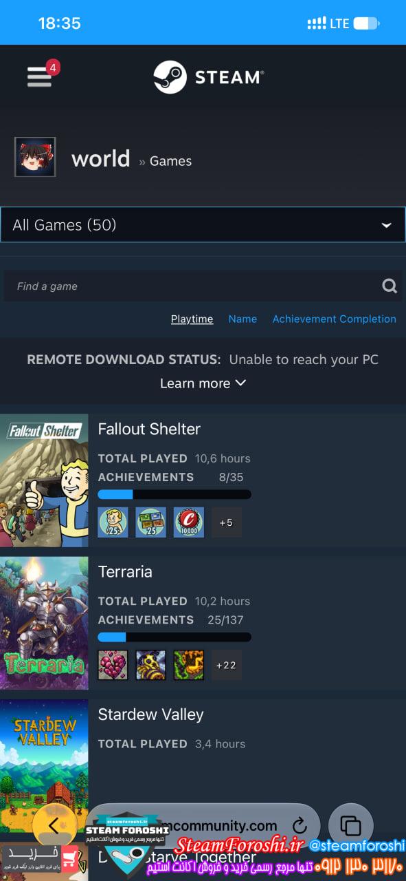<h1><a href="https://steamforoshi.ir">خرید اکانت استیم کد 16427 </a></h1> <a href="https://steamforoshi.ir">خرید اکانت استیم </a><a href="https://steamforoshi.ir">فروش اکانت استیم </a> اسم اکانت : Littleworlld کد خرید :16427 سال ساخت اکانت : 2023 بازي هاي موجود در اکانت : Fallout Shelter Terraria Stardew Valley Don't Starve Together Phasmophobia Stronghold Crusader Extreme HD Stronghold Crusader HD Apex Legends ARK: Survival Evolved ARK: Survival of the Fittest Black Squad BLEACH Brave Souls - 3D Action Brawlhalla Burger Zombies Call of Duty Captain Starshot Chill Corner Counter-Strike 2 Counter-Strike Nexon CRSED: Cuisine Royale Dark Deception Deadswitch 3 Destiny 2 Escape Memoirs: Mini Stories Escape Room - The Sick Colleague Farlight 84 Goose Goose Duck Guild Wars 2 Halo Infinite IdleOn - The Incremental MMO Left 4 Dead 2 Let's School Homeroom No More Room in Hell One-armed cook Poppy Playtime Project Playtime Rogue Company The Sims 4 Slapshot: Rebound Space Gladiators: The Hole Splitgate STAR WARS: The Old Republic Stumble Guys Tap Ninja TaskPals Totally Accurate Battlegrounds Undawn Unsolved Case Virtual Cottage Warframe توضيحات : خیلی بازی نکردم قیمت : 32000000 <p style="text-align: center;">تنها شماره هاي معتبر خریدگاه جهت خريد و خرید اکانت و آیتم 09121303170 براي خرید اکانت آيتم خود به ادرس زير برويد <a class="fasc-button fasc-size-large fasc-type-flat fasc-rounded-medium" style="background-color: #33809e; color: #ffffff;" href="https://steamforoshi.ir/sell">خرید اکانت و آيتم </a></p> خرید اکانت استیم کد 16427