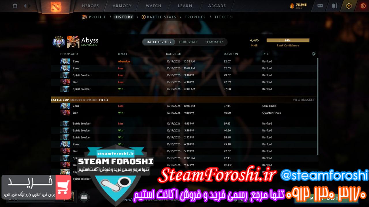 <a href="https://steamforoshi.ir">خرید اکانت دوتا 2 </a><a href="https://steamforoshi.ir">فروش اکانت دوتا 2 </a> نام اکانت : warcraftreza کد خرید :16437 نوع مدال :Ancient رنک مدال : 5 رنک ام ام ار: 4500 ریجن اکانت : USA قابليت ادد کردن : دارد سال ساخت اکانت : قدیمی بازي هاي ديگر : mortal combat 11 و چند تا دیگه که جمعا 100 دلار میشه آيتم هاي بازي : دوتا2 تعدادی ایمورتال داره و چند تا کالتور کش های خوب و چند تا پرسونا از جمله am,pa,pudge,invoker و دستع اسون که 800 دلار هستش رو داره و یه ست SB رو داره به قیمت 150 دلار و اینکه سی اس هم پرایم داره توضيحات : ست های دوتا رو برای نگاه کردن فرند ایدی رو میزارم خودتون برید 390474946 ببینید قیمت : 10000000 <p style="text-align: center;">تنها شماره هاي معتبر خریدگاه جهت خريد و خرید اکانت و آیتم 09121303170 براي خرید اکانت آيتم خود به ادرس زير برويد <a class="fasc-button fasc-size-large fasc-type-flat fasc-rounded-medium" style="background-color: #33809e; color: #ffffff;" href="https://steamforoshi.ir/sell">خرید اکانت و آيتم </a></p> خرید اکانت دوتا 2 کد 16437