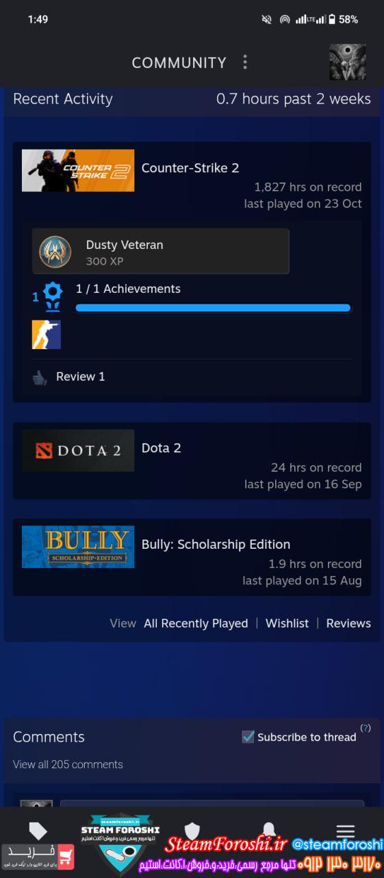 <h1><a href="https://steamforoshi.ir">خرید اکانت cs go کد 16447 </a></h1> <a href="https://steamforoshi.ir">خرید اکانت سی اس گو </a><a href="https://steamforoshi.ir">فروش اکانت سی اس گو </a> اسم اکانت : Orsi23 کد خرید :16447 رنک اصلی : Silver 1 وینگ من رنک : دارد پرایوت رنک : Recruit تایم پلی : 1800 ساعت اکانت پرایم است : بله سرویس مدال های اکانت : 2020 2021 2022 2023 2026 اوپریشن رپتاید پنجساله بج گلوبال کوین سالگرد 10 ساله سال ساخت : 2018 ایتم ها : باکس و استیکر جمعا 5 دلار بازی های دیگر : اکانت هیرلوم اوکتین ایپکس داره سی اف تیوز رینبو سیکس ارما 3 پی دی 2 دی زی سروایو پابجی قیمت : 12 میلیون <p style="text-align: center;">تنهاشماره هاي معتبر خریدگاه جهت خريد و خرید اکانت و آیتم 09121303170 براي خرید اکانت آيتم خود به ادرس زير برويد <a class="fasc-button fasc-size-large fasc-type-flat fasc-rounded-medium" style="background-color: #33809e; color: #ffffff;" href="https://steamforoshi.ir/sell">خرید اکانت و آيتم </a></p> خرید اکانت cs go کد 16447