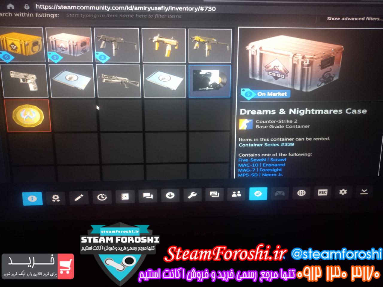 <h1><a href="https://steamforoshi.ir">خرید اکانت cs go کد 16448 </a></h1> <a href="https://steamforoshi.ir">خرید اکانت سی اس گو </a><a href="https://steamforoshi.ir">فروش اکانت سی اس گو </a> اسم اکانت : Amiryusefiy کد خرید :16448 رنک اصلی : Silver 2 وینگ من رنک : ندارد پرایوت رنک : Corporal تایم پلی : 225 اکانت پرایم است : بله سرویس مدال های اکانت : Prime سال ساخت : 2019 ایتم ها : Revolution case,dreams and nightmare case,mp9 dizzy,mp7 short ochre , p250 sleet,2 ta sewled dead hand terminal,pp bizon bizzom,va egg بازی های دیگر : سال ساخت اکانت ۲۰۲۲ میباشد،عکس ایتم ها اپلود شده،اکانت ۲۲۵ ساعت تایم پلی دارد و بازی های دیگر هم کما بیش روش پلی داده شده،پرایم هم حدودا یک یا دوماهه خریداری شده و ایتم های نوشته شده و موجود در عکس را دارد. قیمت : 4100000 <p style="text-align: center;">تنهاشماره هاي معتبر خریدگاه جهت خريد و خرید اکانت و آیتم 09121303170 براي خرید اکانت آيتم خود به ادرس زير برويد <a class="fasc-button fasc-size-large fasc-type-flat fasc-rounded-medium" style="background-color: #33809e; color: #ffffff;" href="https://steamforoshi.ir/sell">خرید اکانت و آيتم </a></p> خرید اکانت cs go کد 16448