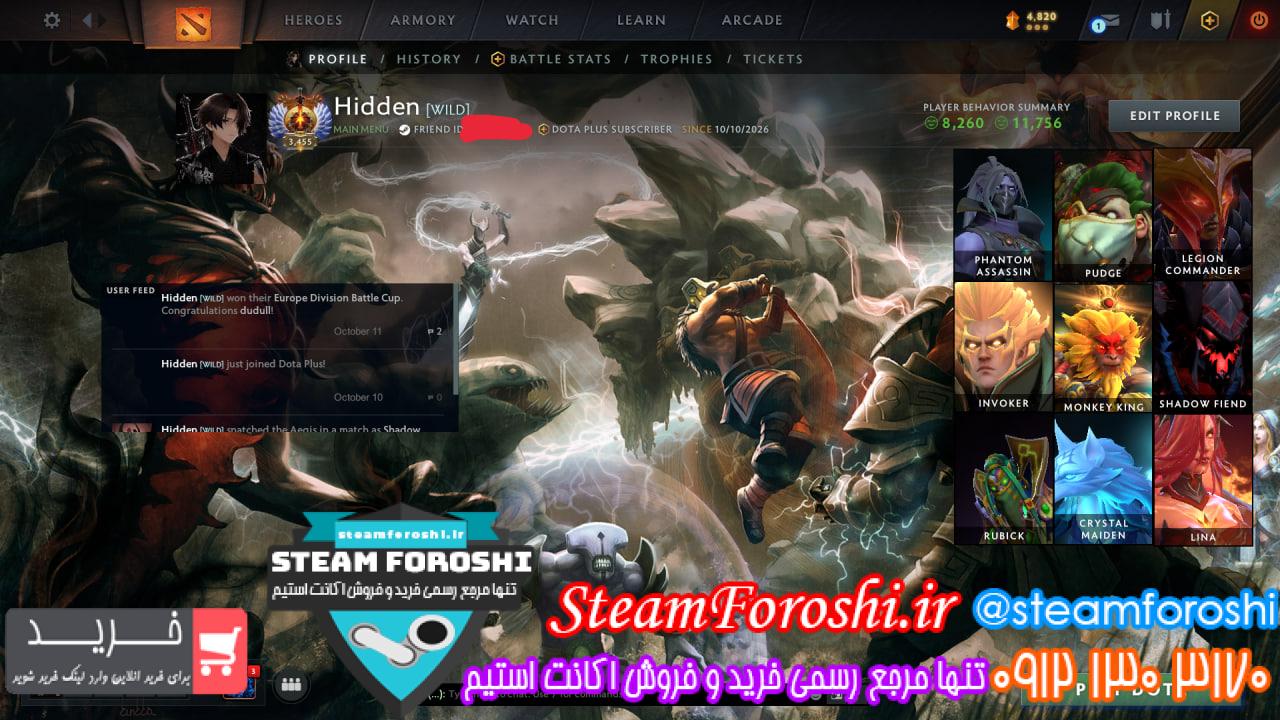 <a href="https://steamforoshi.ir">خرید اکانت دوتا 2 </a><a href="https://steamforoshi.ir">فروش اکانت دوتا 2 </a> نام اکانت : Hidden کد خرید :16455 نوع مدال :Immortal رنک مدال : 1 رنک ام ام ار: 7055 ریجن اکانت : usd قابليت ادد کردن : دارد سال ساخت اکانت : قدیمی بازي هاي ديگر : Sniper Ghost Warrior_Sid _ Meier's Civilization V _ Chained Together _ cs2_ Dead by Daylight آيتم هاي بازي : ارکانا rubick _ pudge _mk_lc_ 80 imortall توضيحات : اکانت از اول دست خودم بوده جیمیل مادر همه چی اوکی هست دوتا 4000 تایم و کانتر 3000 تایم همه سرویس مدال ها از ۲۰۱۹ دارم قیمت : 100/000/000 <p style="text-align: center;">تنها شماره هاي معتبر خریدگاه جهت خريد و خرید اکانت و آیتم 09121303170 براي خرید اکانت آيتم خود به ادرس زير برويد <a class="fasc-button fasc-size-large fasc-type-flat fasc-rounded-medium" style="background-color: #33809e; color: #ffffff;" href="https://steamforoshi.ir/sell">خرید اکانت و آيتم </a></p> خرید اکانت دوتا 2 کد 16455
